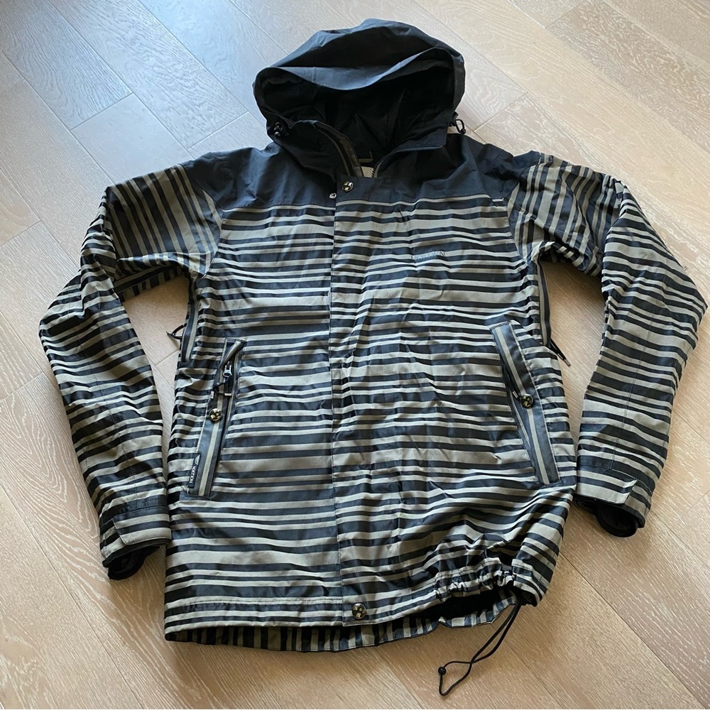 Holden Ski Jacket Snowboarding Hooded Zip Up taupe Black men size medium